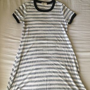 Blue striped white dress from mimi chica